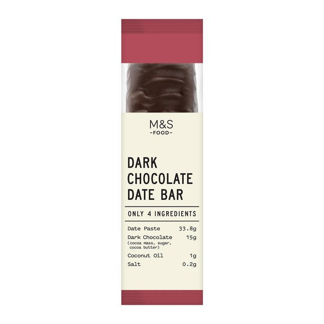 M&S vegan date bar with dark chocolate, UK version