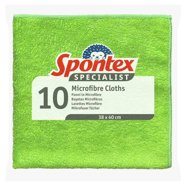 Spontex extra large microfibre cleaning cloths 38x40cm (British brand)