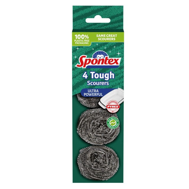 Spontex Tough Scourer 4 pack (British brand)