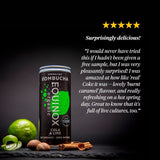 Equinox organic cola and lime kombucha can (British brand)