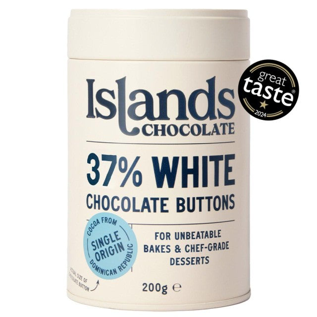 Islands 37% white chocolate buttons 200g, UK version