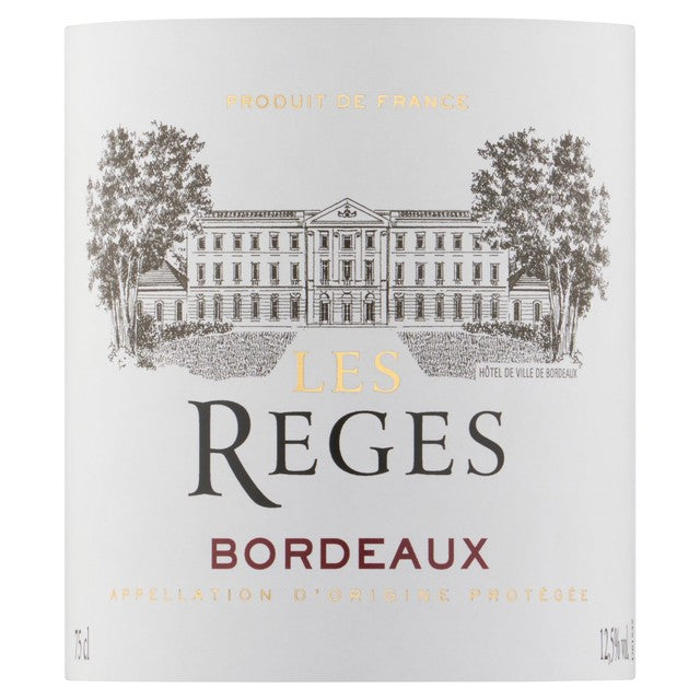 Les Reges Claret Bordeaux red wine 75cl, UK version
