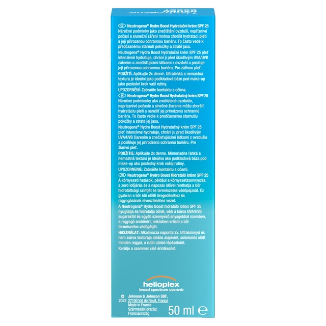 Neutrogena Hydro Boost Hydrating Lotion SPF 25 50ml, imported from the UK