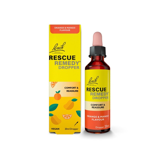 Nelsons Rescue Orange & Mango Dropper flower remedy, imported from the UK