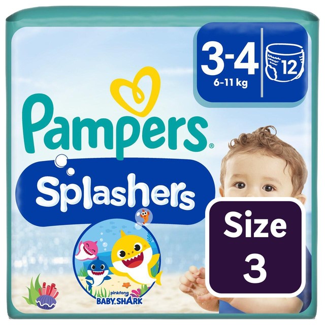 Pampers Splashers swim nappies Size 3-4 (6-11kg), imported from the UK