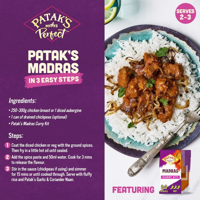 Patak's Madras curry meal kit 270g, imported from the UK
