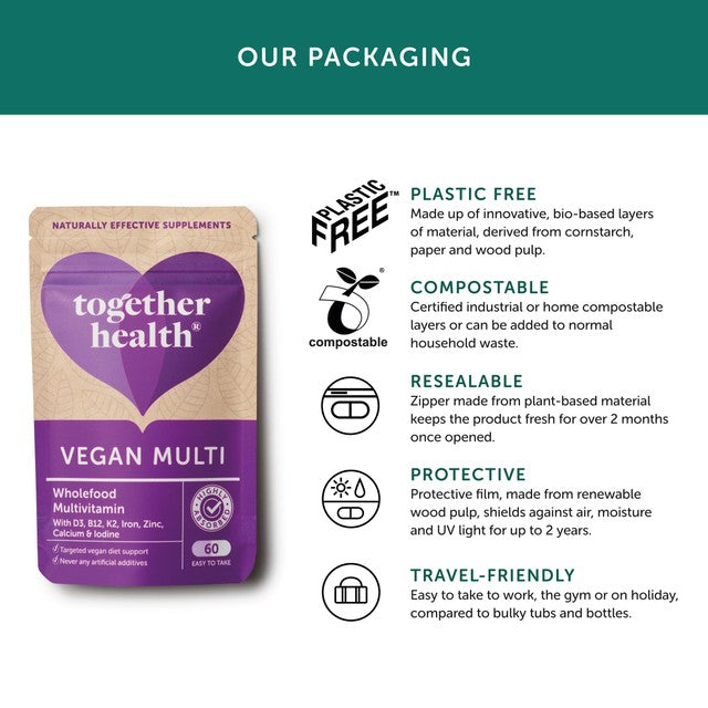 Together Health Vegan Multivitamin Supplement 60 Capsules (British brand)