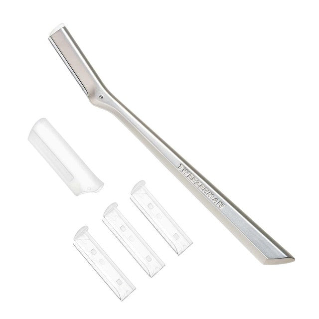 Tweezerman facial razor stainless steel, imported from the UK