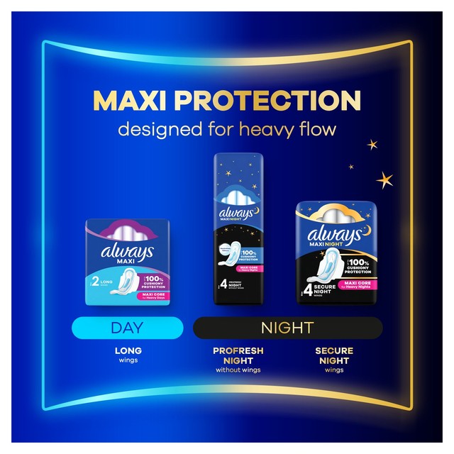 Always Maxi Night Sanitary Towels - British product
