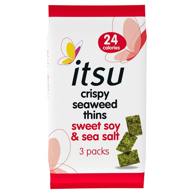 Itsu Crispy Seaweed Thins Sweet Soy Sea Salt 3x5g