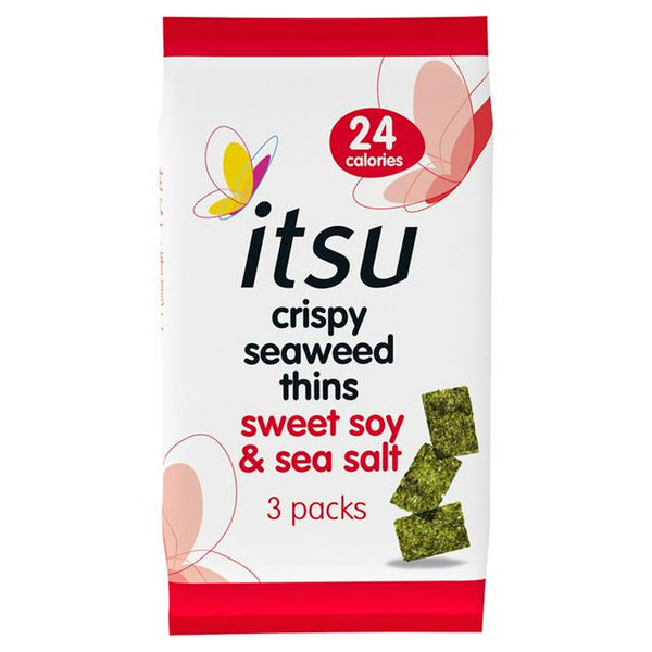 Itsu Crispy Seaweed Thins Sweet Soy Sea Salt 3x5g