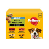 Pedigree wet dog food pouches mixed selection in gravy 12 x 100g, imported from the UK