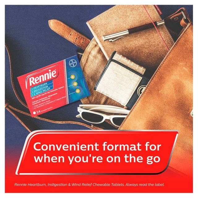 Rennie Heartburn, Indigestion & Wind Relief Tablets, imported from the UK