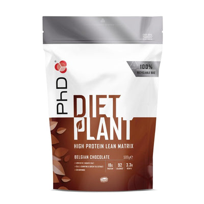 PHD Nutrition Belgisches Schokoladen Diät Pflanzenprotein Pulver 500g