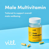 Vitl Male Multivitamin Capsules 30 Count (British brand)