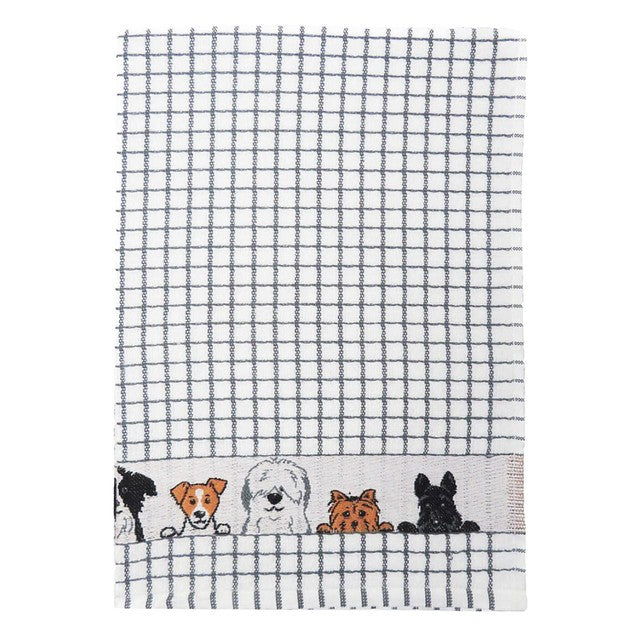 Samuel Lamont Poli-dri Jacquard Dogs tea towel 50x70cm, imported from the UK
