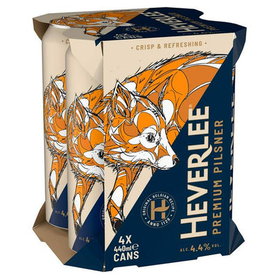 Sainsburys Heverlee Premium Pilsner Lager 4x440ml- Buy online at McGrocer
