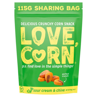 M&S Love Corn Sour Cream Chive Crunchy Corn Snack 115g- Buy online at McGrocer