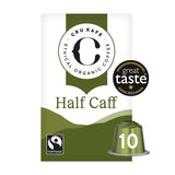 Cru Kafe Half-Caff coffee pods 10 count - British product