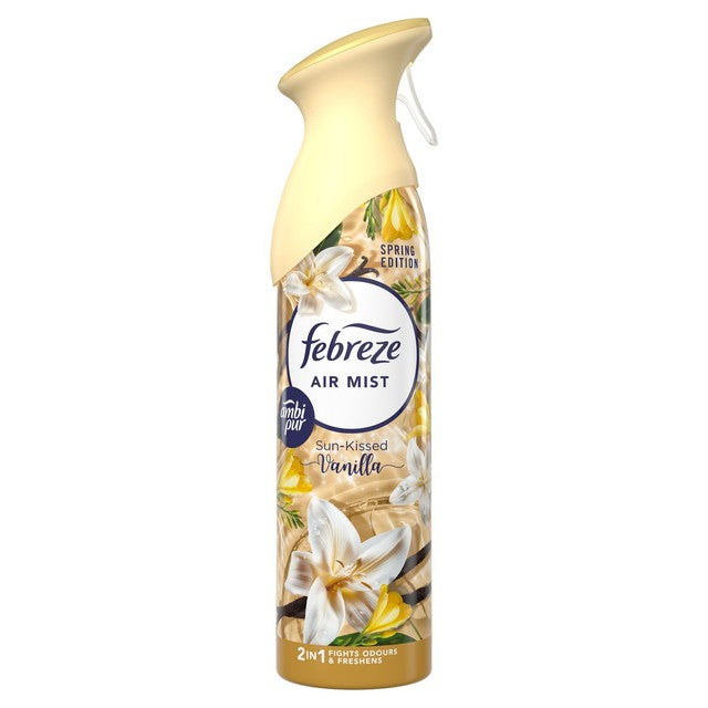 Febreze Aerosol Air Freshener Sun-Kissed Vanilla 185ml - British product
