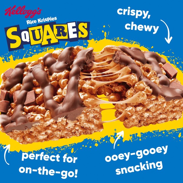 Kellogg's Rice Krispies Squares chocolate caramel cereal bar 4 x 36g, UK version