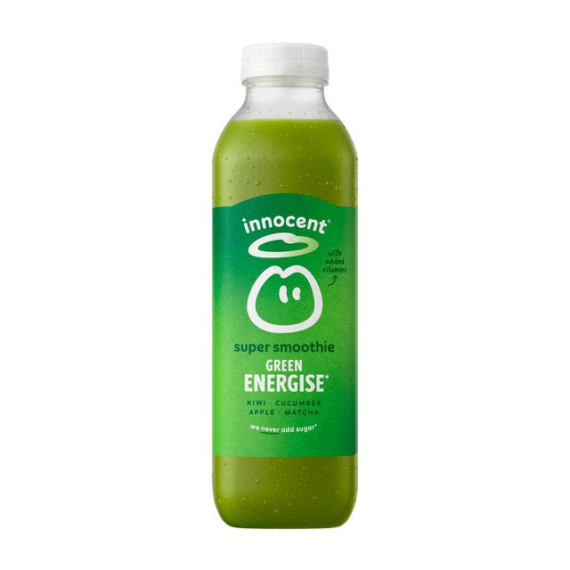 Innocent Green Energise kiwi cucumber apple matcha smoothie 750ml, UK version