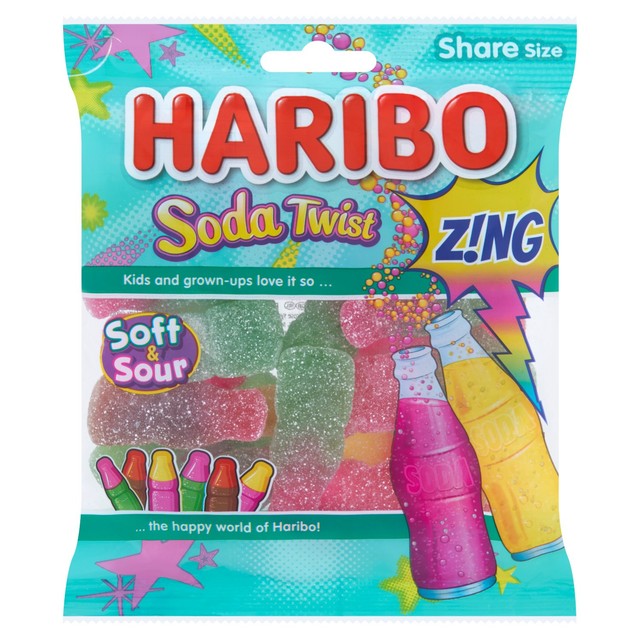 Haribo Soda Twist Zing Sweets 160g, UK version