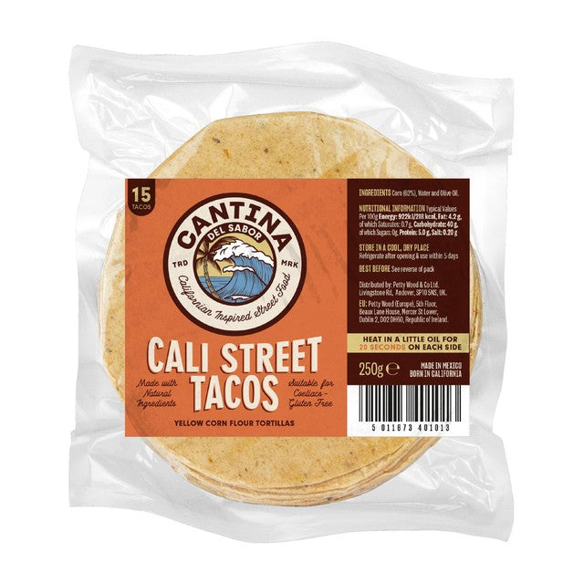 Cantina gluten free yellow corn tacos pack (British brand)