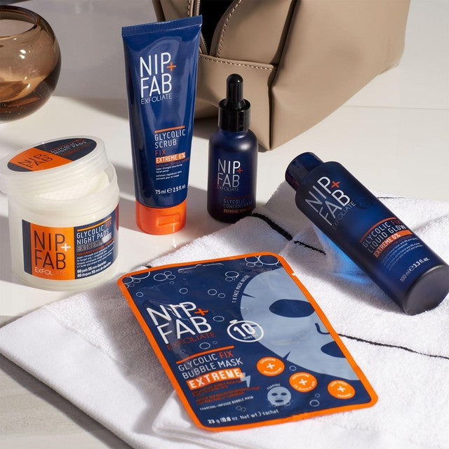 Nip+Fab glycolic exfoliating scrub 6% 75ml, imported from the UK