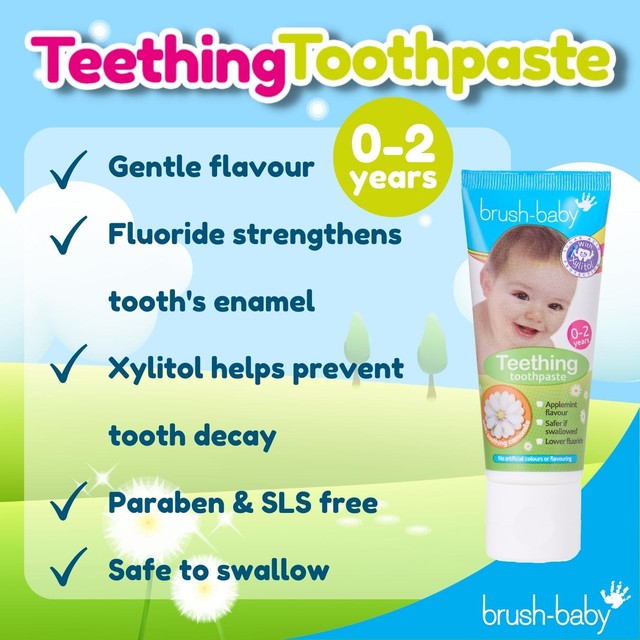Brush-Baby Teething Toothpaste Applemint 50ml - British product