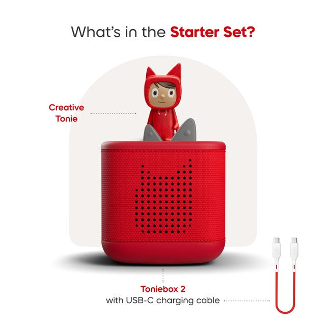 Tonies red Toniebox 2 with Creative Tonie, UK version
