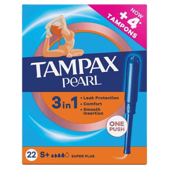 Tampax tampons Super Plus 22 Count, UK version