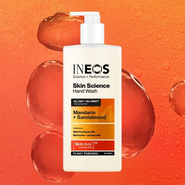 INEOS Mandarin & Sandalwood hand wash 500ml, UK version