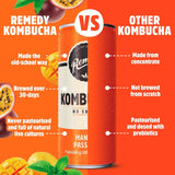 Remedy kombucha Mango Passion 4 x 330ml, imported from the UK