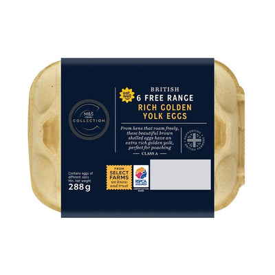 M&S Frittgående Brune Egg med Gylden Eggeplomme 6-pakning