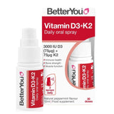 BetterYou Vitamin D K2 oral spray peppermint 12ml, UK version
