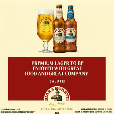 M&S Birra Moretti Lager Øl Bokser 4x440ml- Kjøp på nett hos McGrocer