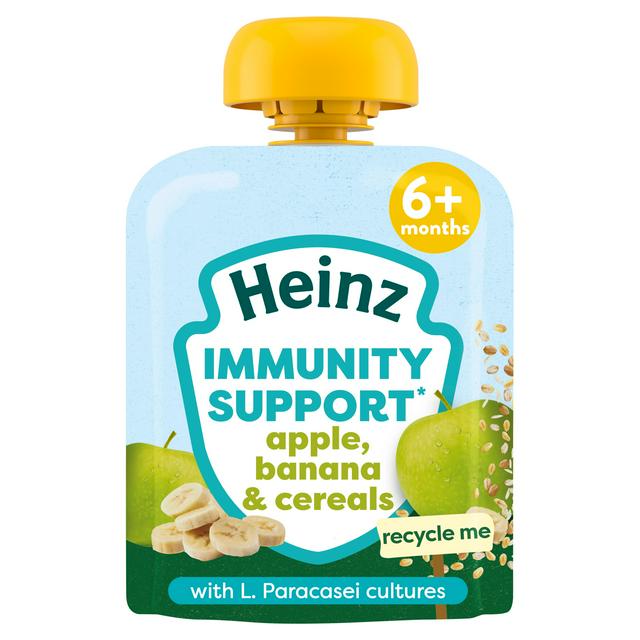 Heinz Baby Food Apple Banana Cereals Immunity Support Fruit Pouch 6 Months 85g