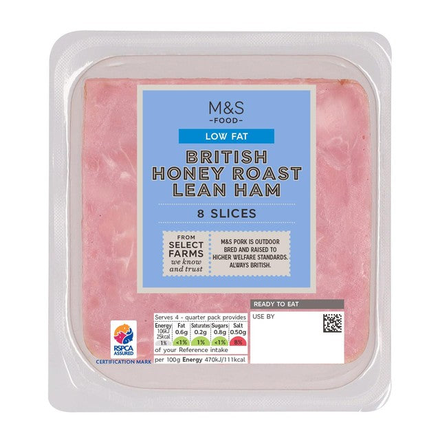 M&S honey roast ham 8 slices, imported from the UK