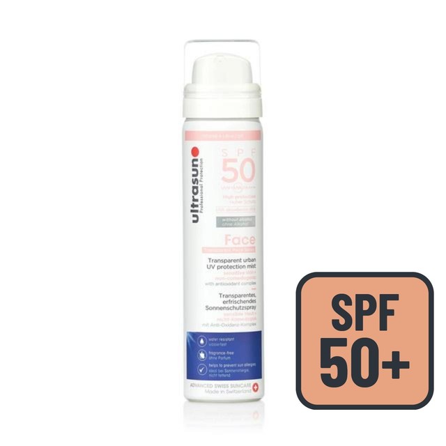 Ultrasun SPF 50 face and scalp sunscreen mist 75ml (British brand)