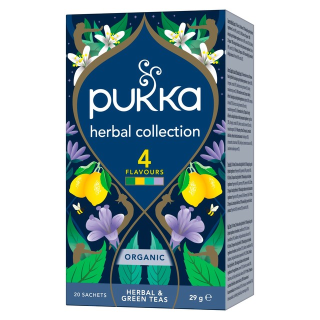 Pukka herbal tea collection 4 flavours 20 tea bags imported from the UK