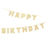 Talking Tables gold happy birthday garland 3m (British brand)
