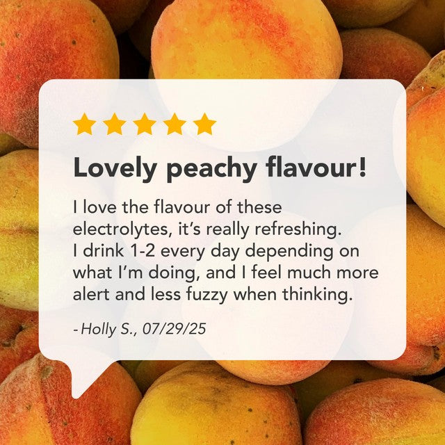 Zooki Electrolytes+ peach flavour supplement - British product