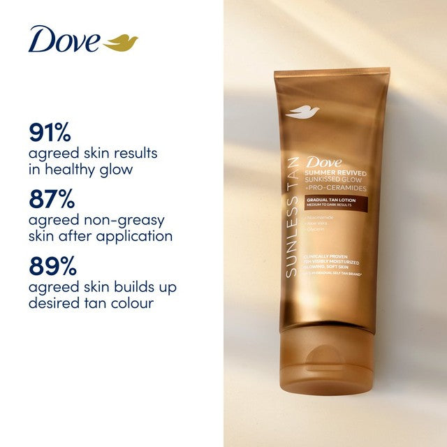 Dove medium-dark gradual tanning body lotion 200ml - British product