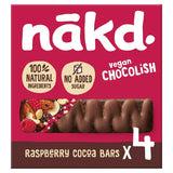 Nakd Raspberry Cocoa Chocolish Raw Fruit Nut Bars 4x30g
