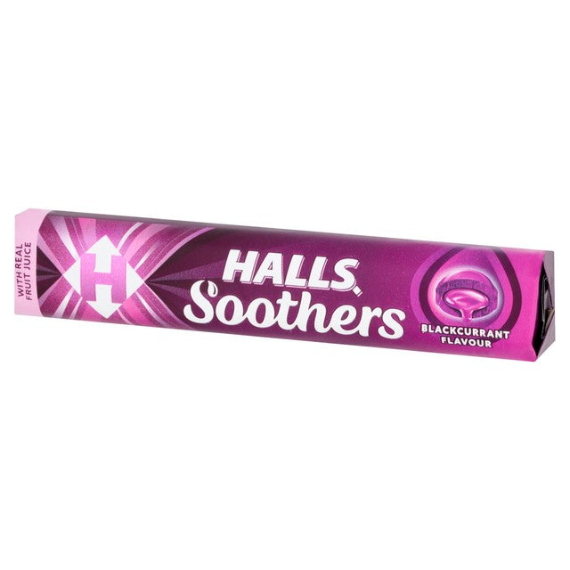 Halls Soothers blackcurrant flavour sweets 45g, UK version