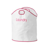 Premier Housewares laundry bag white hot pink, imported from the UK