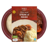 M&S Braised Steak and Mash ready meal 220g, imported from the UK