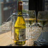 BarCraft Acrylic Double Walled Wine Cooler 23cm tall - British product