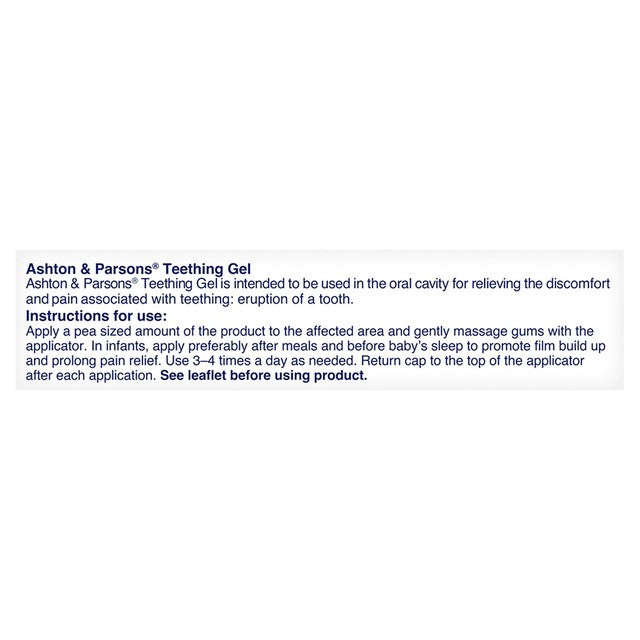 Ashton & Parsons teething gel banana flavour, imported from the UK